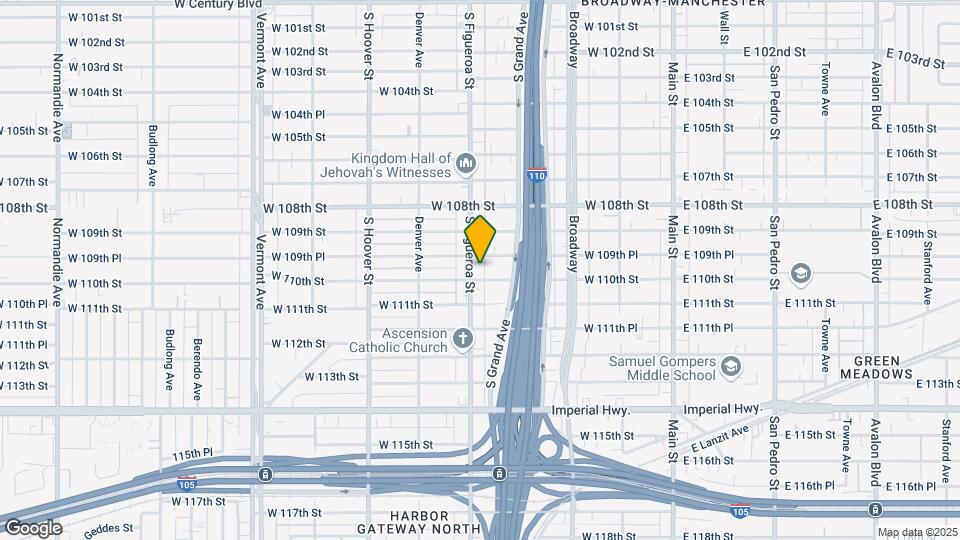 10970 S Figueroa St Mapa y Detalles de la Ubicación