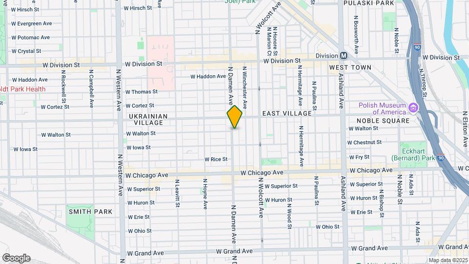 927 N Damen Ave Map and Location Details