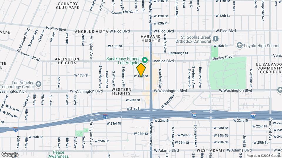 1809 S Manhattan Pl Map and Location Details