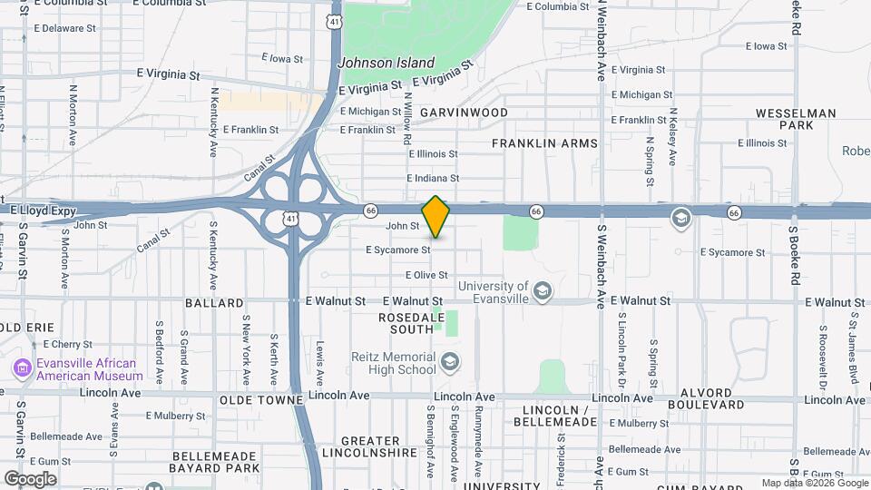 1502 E Sycamore St Map and Location Details