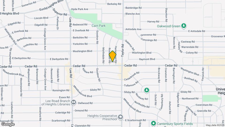 13407 Cedar Rd Map and Location Details