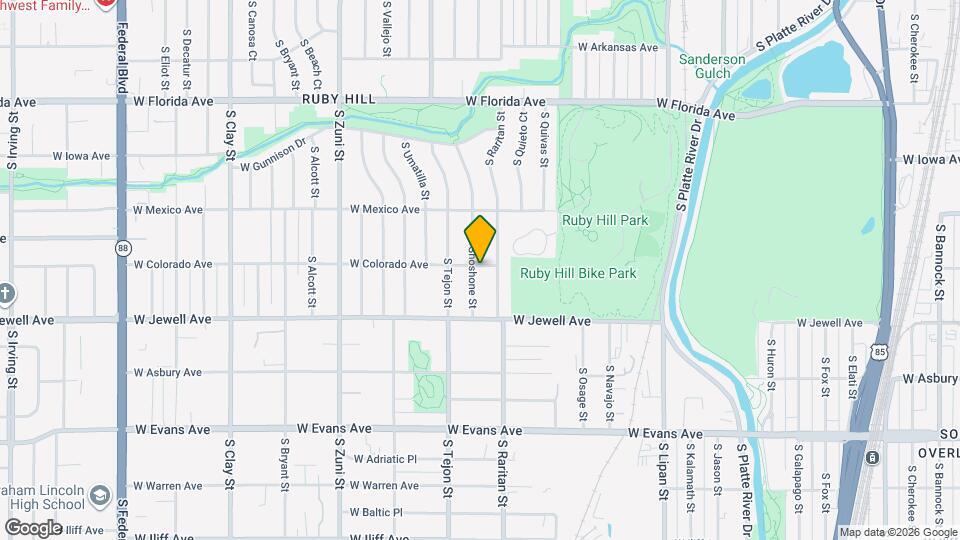 1800 S Shoshone St Map and Location Details