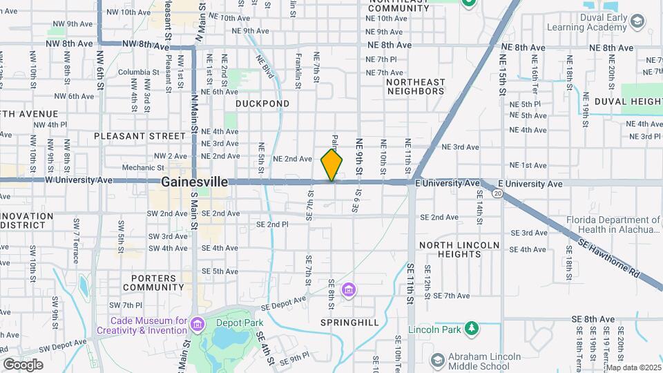 735 E University Ave Map and Location Details