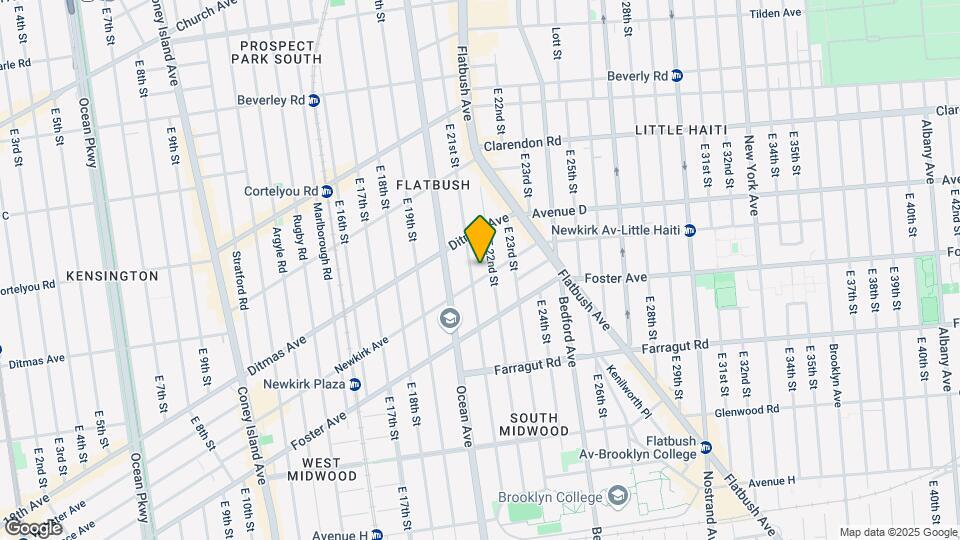 635 E 21st St Map and Location Details