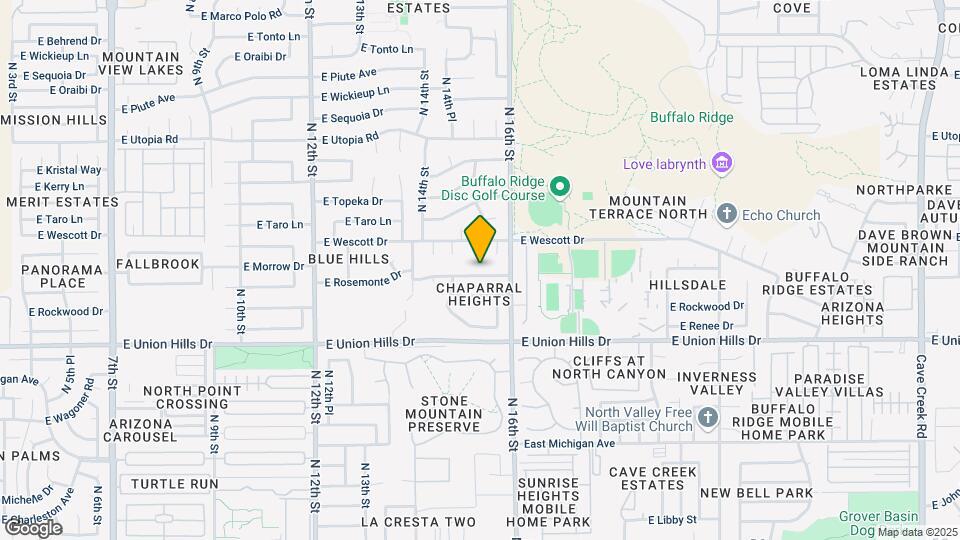 1502 E Rosemonte Dr Map and Location Details