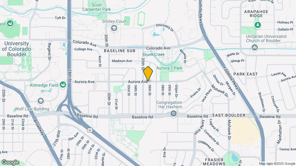 875 36th St Map and Location Details