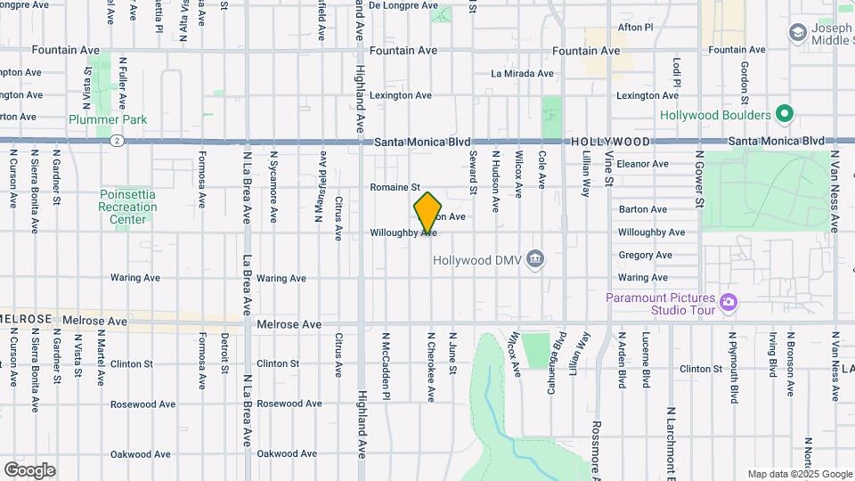 855 N Cherokee Ave Map and Location Details