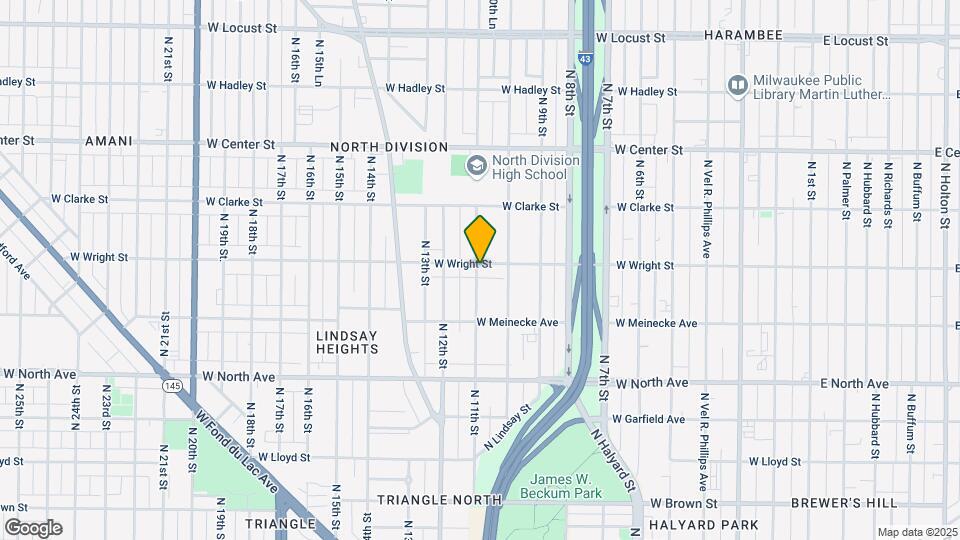 1037 W Wright St Map and Location Details