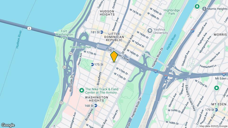 601 West 176th Street Mapa y Detalles de la Ubicación