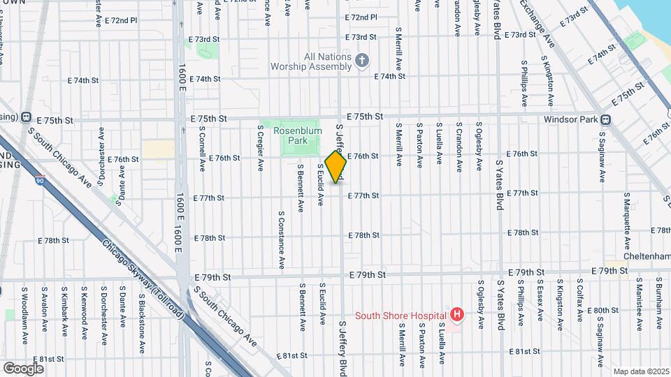 7648 S Jeffery Blvd Map and Location Details