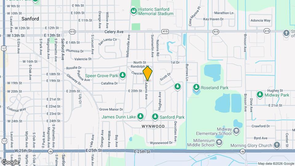 1815 Adams Ave Map and Location Details