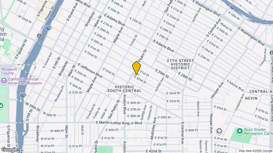 733 E 32nd St, Unit A Mapa y Detalles de la Ubicación