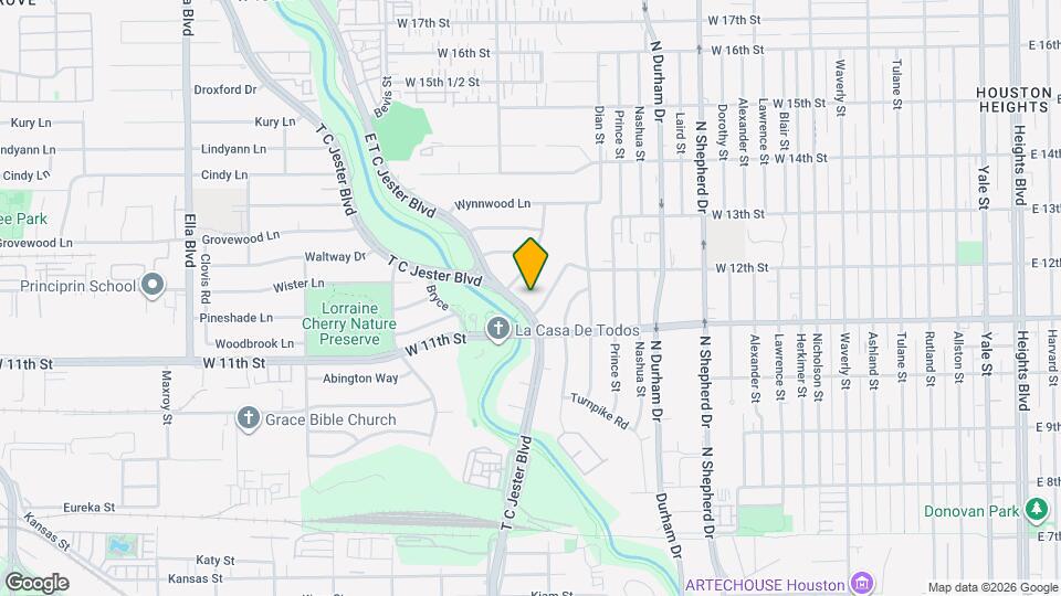 922 T C Jester Blvd Mapa y Detalles de la Ubicación