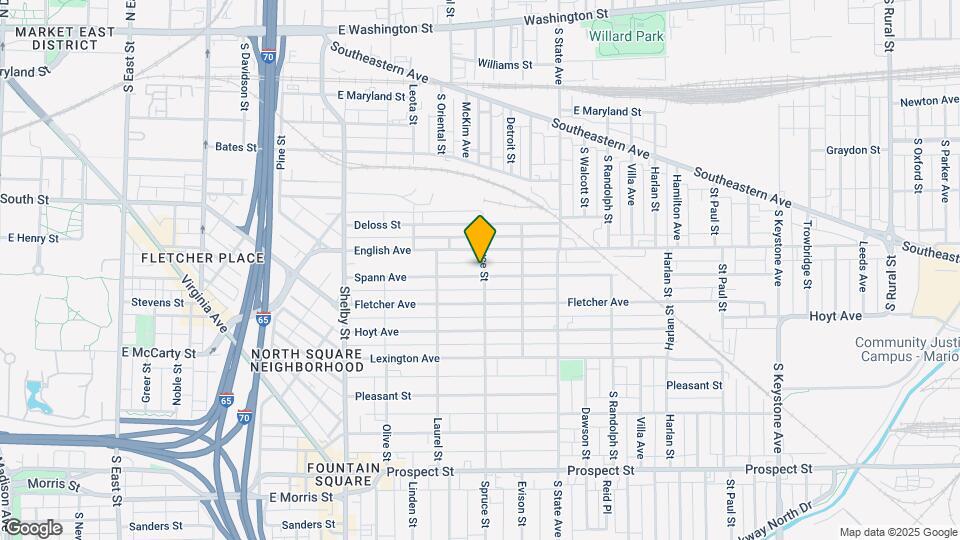 1460 Spann Ave, Unit 3rdfloor Map and Location Details