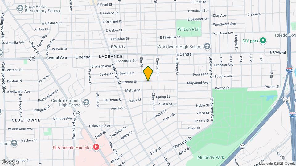 420 Everett St Map and Location Details