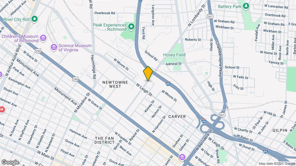 1025 N Lombardy St Map and Location Details