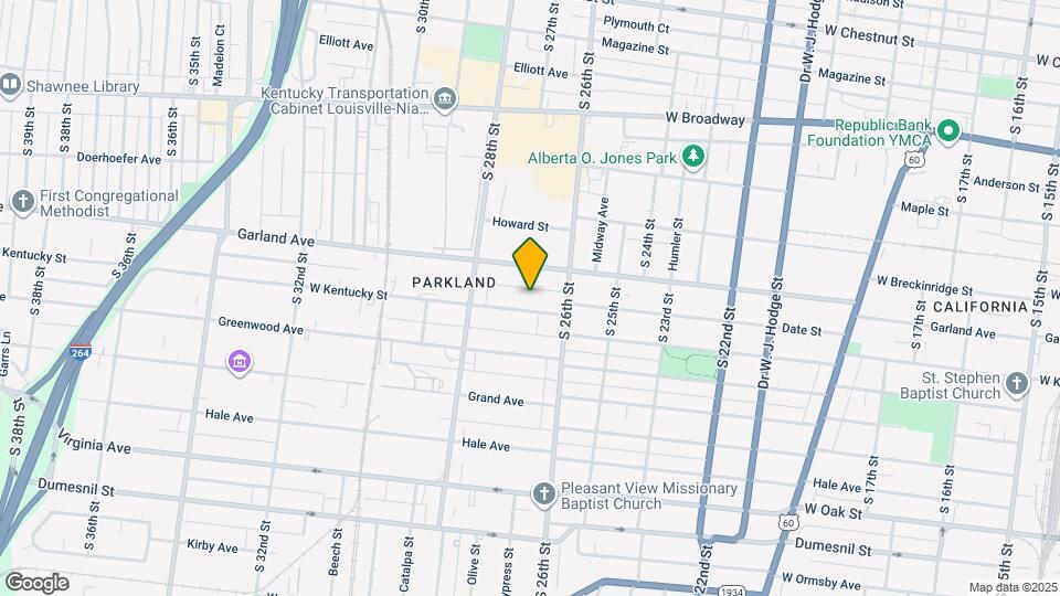 2633 W Kentucky St Map and Location Details