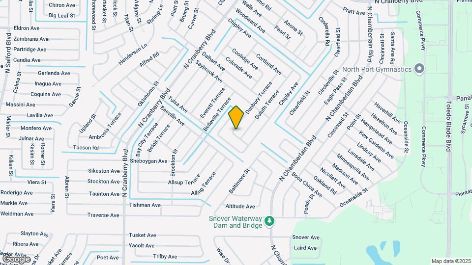 3616 Danbury Terrace Map and Location Details