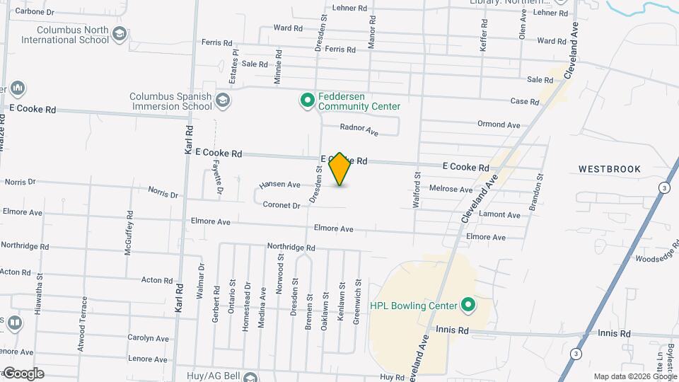 1775 Hansen Ave Map and Location Details