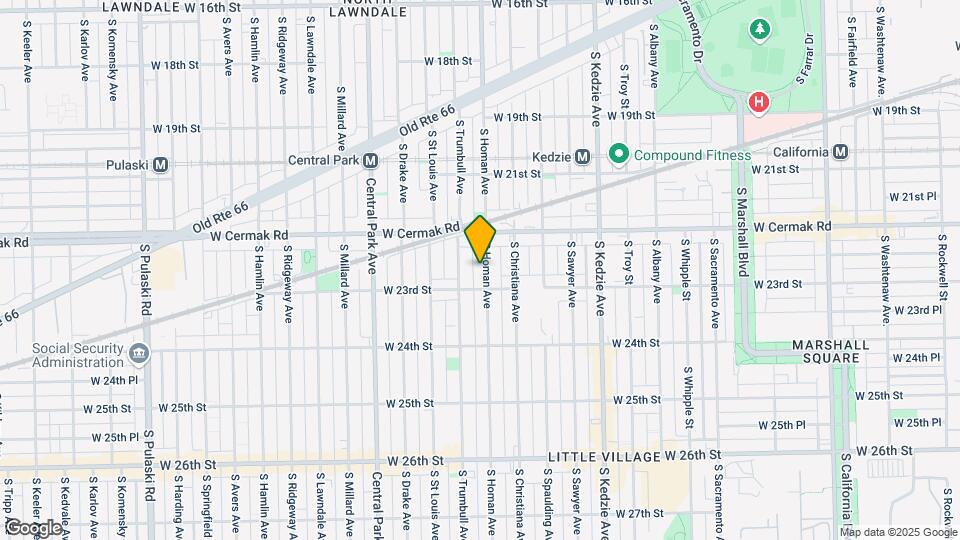 2238 S Homan Ave Map and Location Details