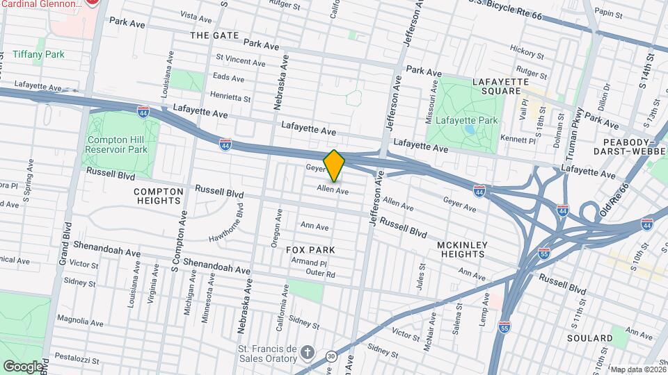 2711 Allen Ave, Unit Furnished  in Fox park Mapa y Detalles de la Ubicación