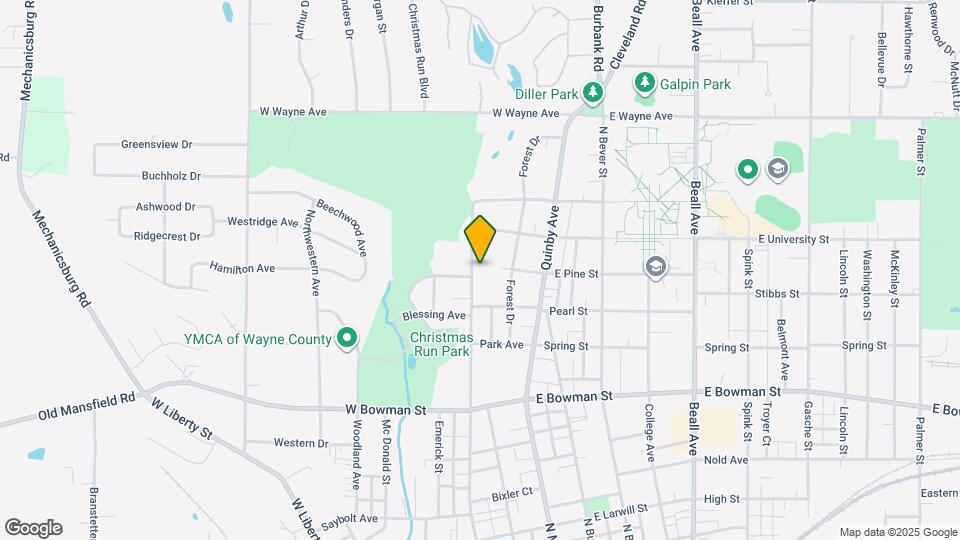 859 N Grant St Map and Location Details