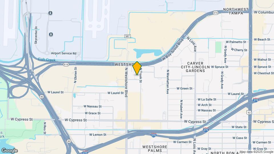 Furnished Studio-Tampa - Airport - N. West Map and Location Details