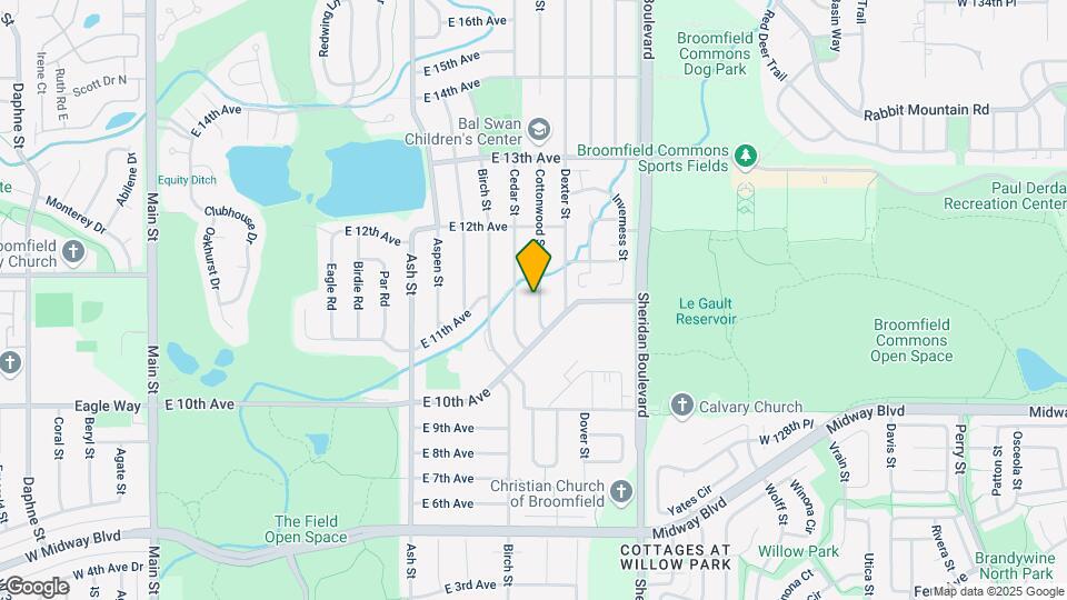1061 Cottonwood St Map and Location Details