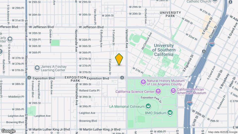 1140 W 37th Pl Map and Location Details