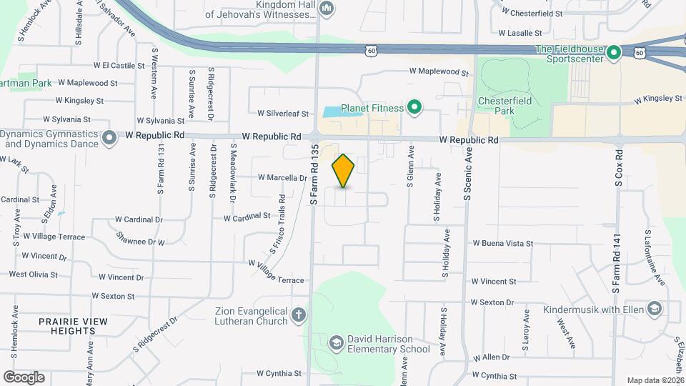 3021 W Cardinal St Map and Location Details