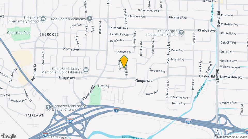 1599 S Highland St Map and Location Details