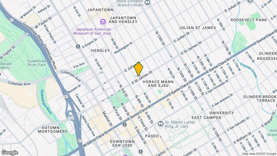 217 E Saint James St Mapa y Detalles de la Ubicación