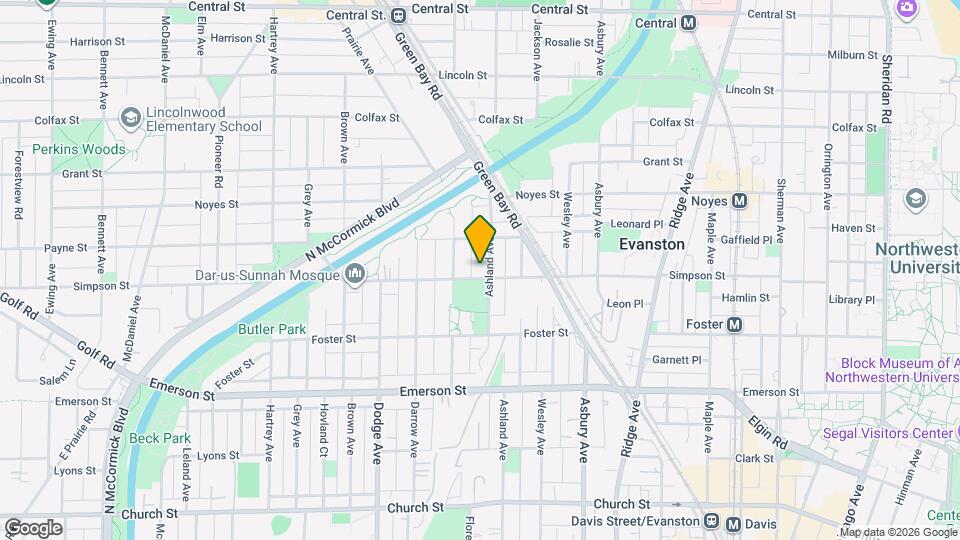 1607 Simpson St Map and Location Details