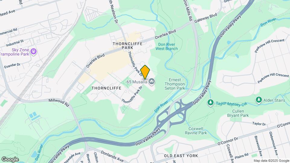 65 Thorncliffe Park Dr Map and Location Details