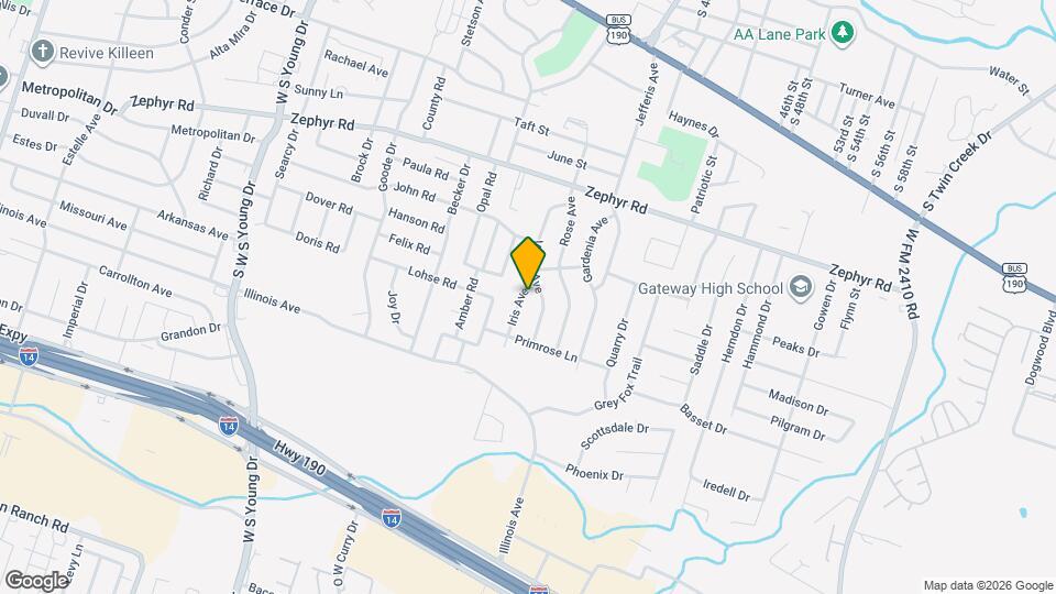 1502 Iris Ave Map and Location Details