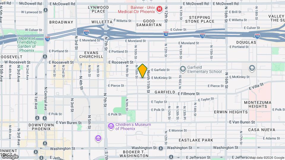 1017 E McKinley St Map and Location Details