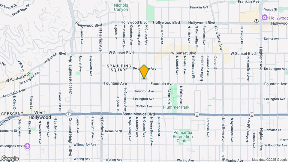 7607 Fountain Ave Map and Location Details