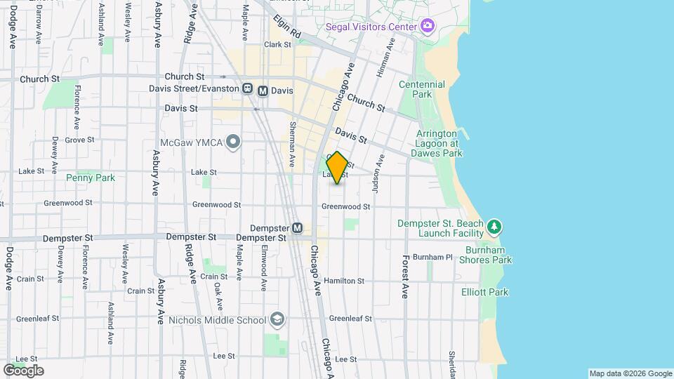 1416 Hinman Ave, Unit 10 Mapa y Detalles de la Ubicación