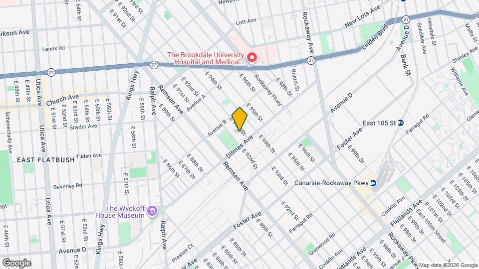 742 E 93rd St Map and Location Details