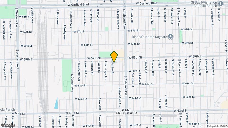 5929 S Paulina St Map and Location Details