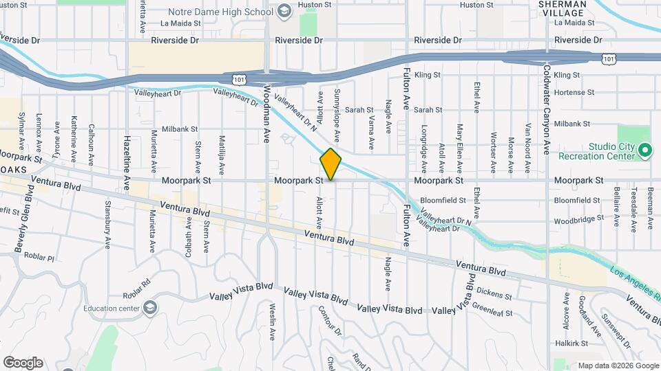 13508 Moorpark St Map and Location Details