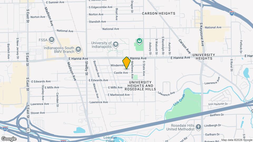 1508 Castle Ave Map and Location Details