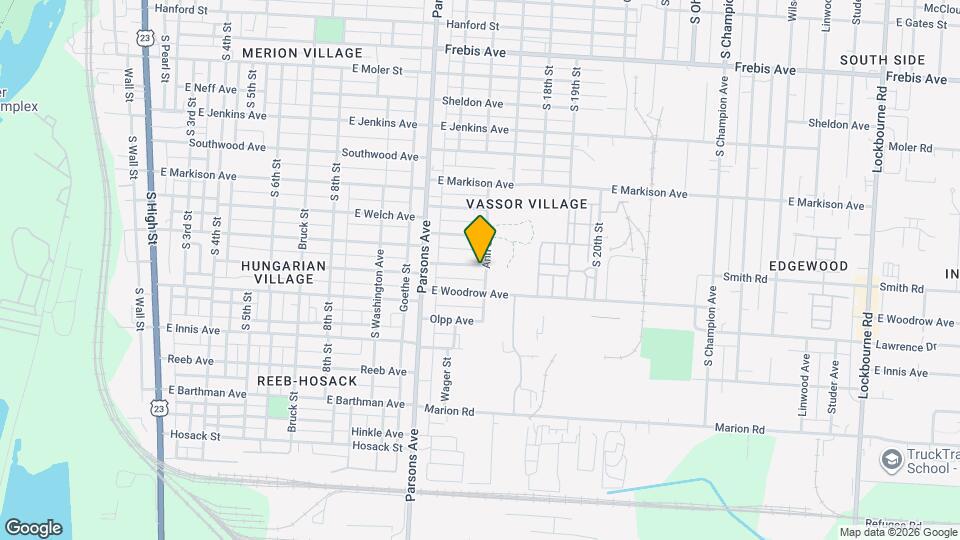 519 E Hinman Ave Map and Location Details