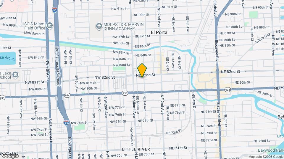 8106 NE 1st Ave Mapa y Detalles de la Ubicación