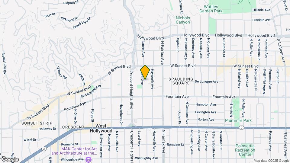 1360 N Laurel Ave Map and Location Details
