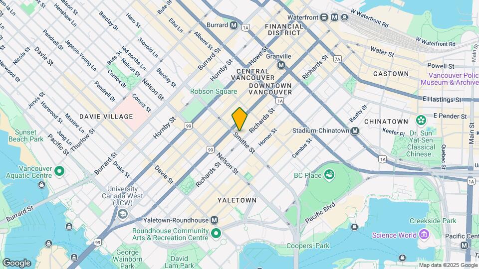 535-1535 Smithe St Map and Location Details