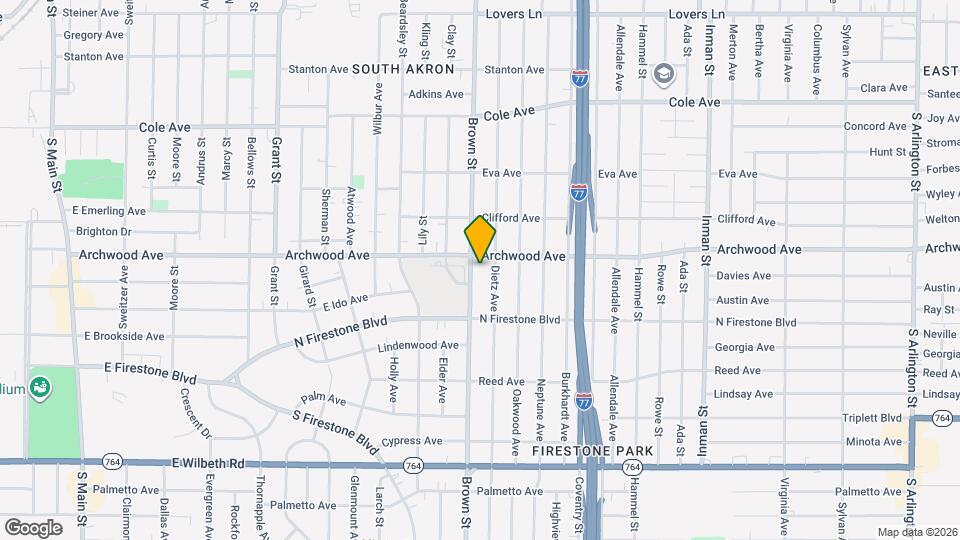 1305 Brown St Map and Location Details
