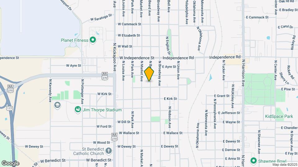 1204 N Beard Ave Map and Location Details