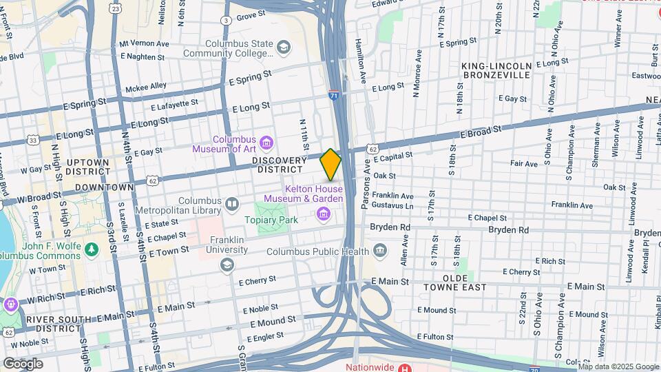 615-619 Oak St Map and Location Details