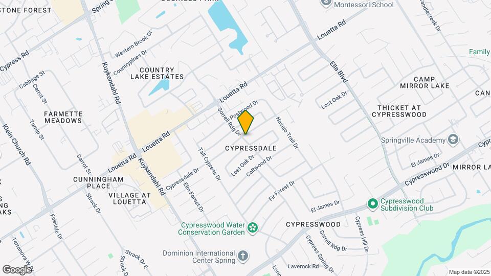 3919 Cypressdale Dr Map and Location Details